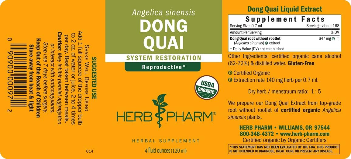 Dong Quai Tincture Liquid Extract -AKA Female Ginseng - (PCOS, PMS & Hormones)