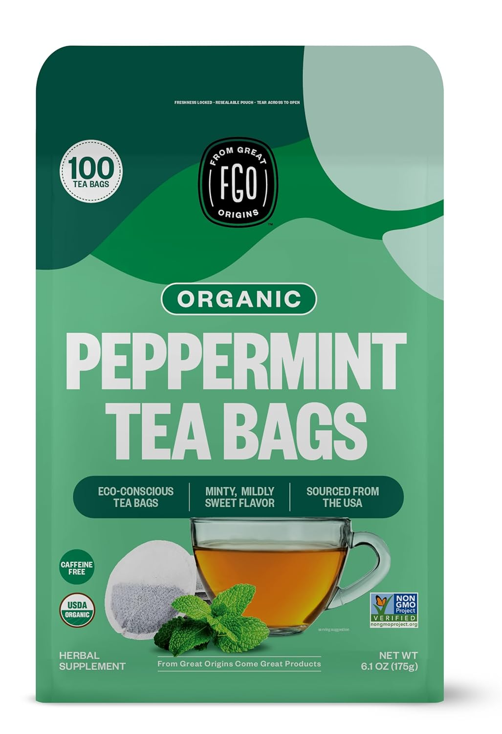 Peppermint Herbal Tea - (PCOS, Bloating, Cramps, PMS & Calmness)