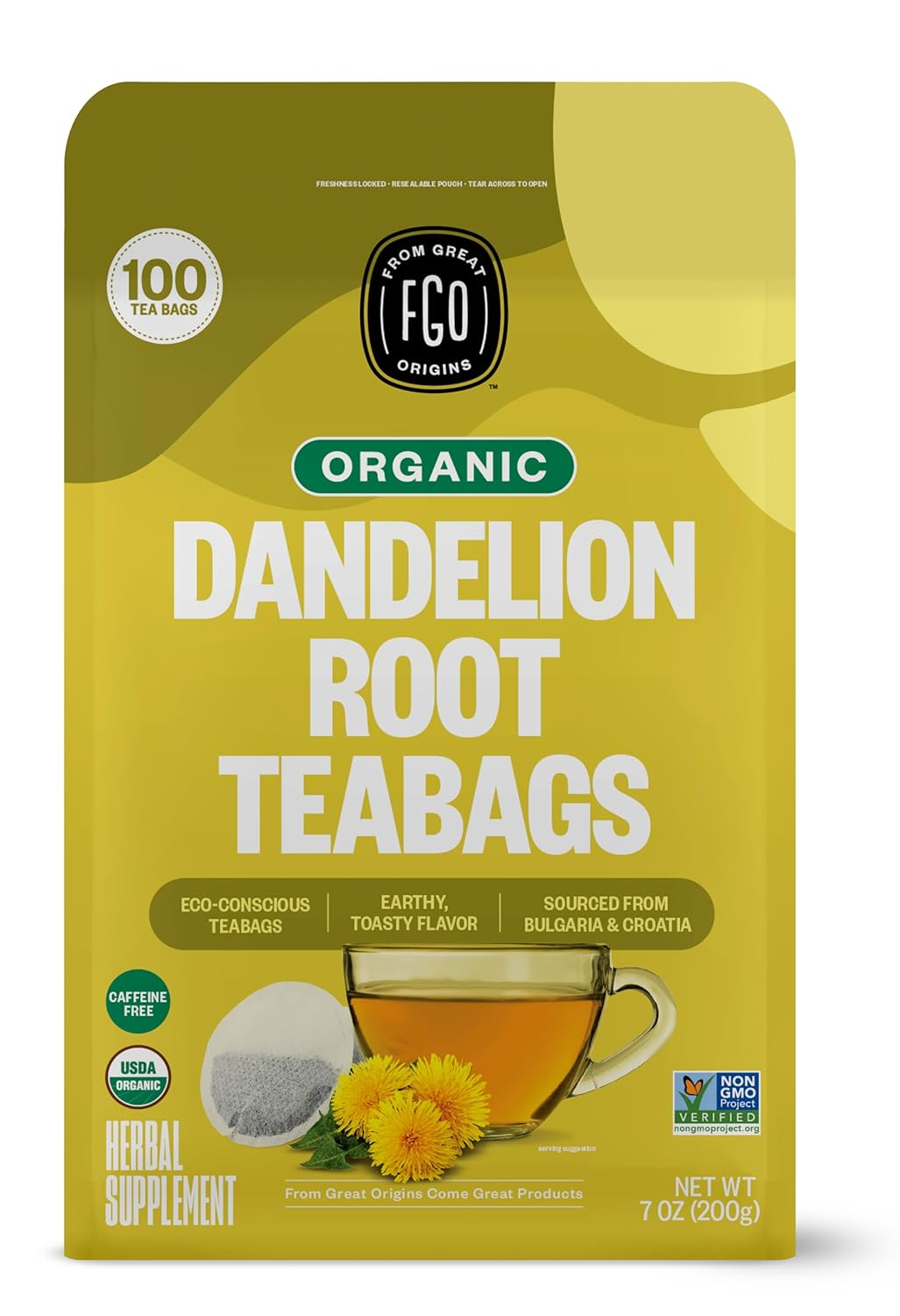 Dandelion Root Herbal Tea - (PCOS, Digestion, Liver & Hormones)