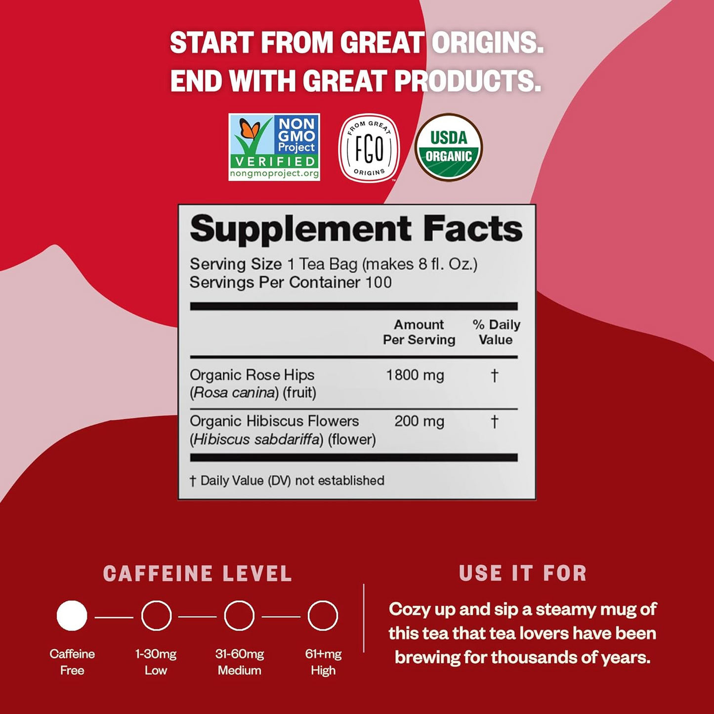 Rose Hips Tea - (PCOS, Immunity, Adrenal & Reproductive Health)