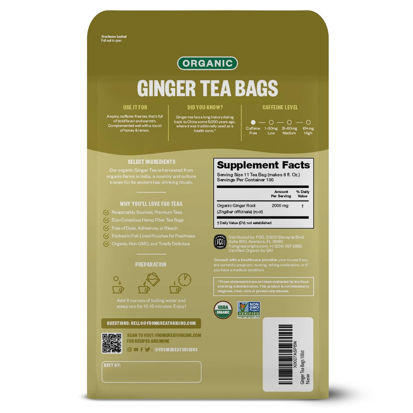 Ginger Tea - (PCOS, Inflammation, Circulation, PMS & Detox)