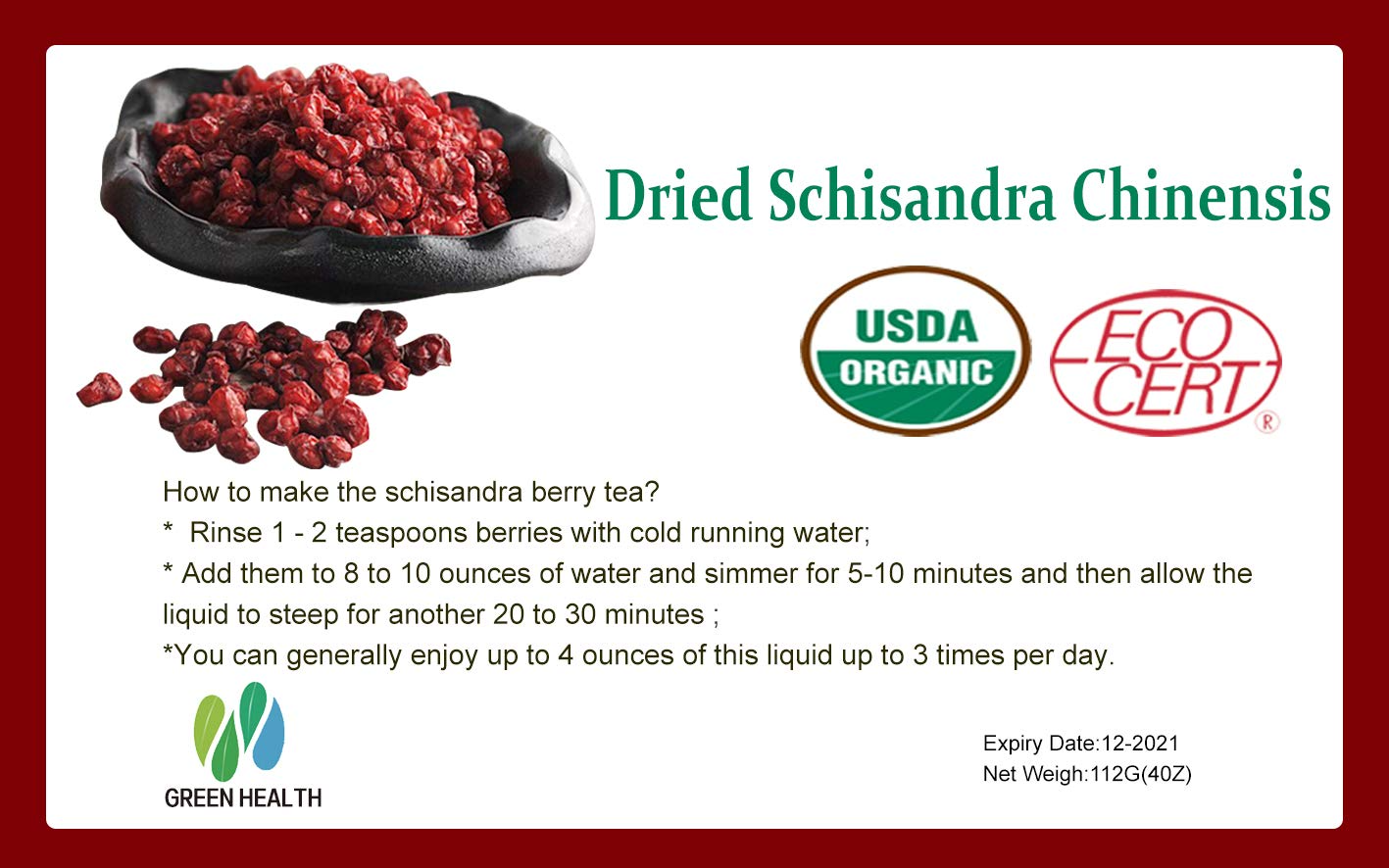 Schisandra Berry Herbal Tea - (PCOS, Hormones, Stress & Liver)