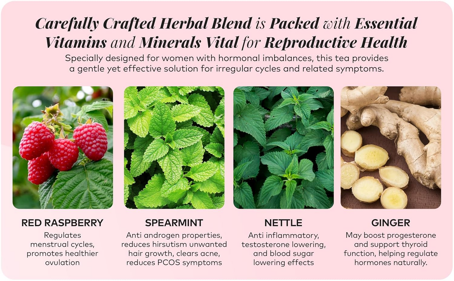 Hormone Balance Herbal Tea - 4 in 1 - (PCOS, Hormones, Fibroids & Reproductive Health)