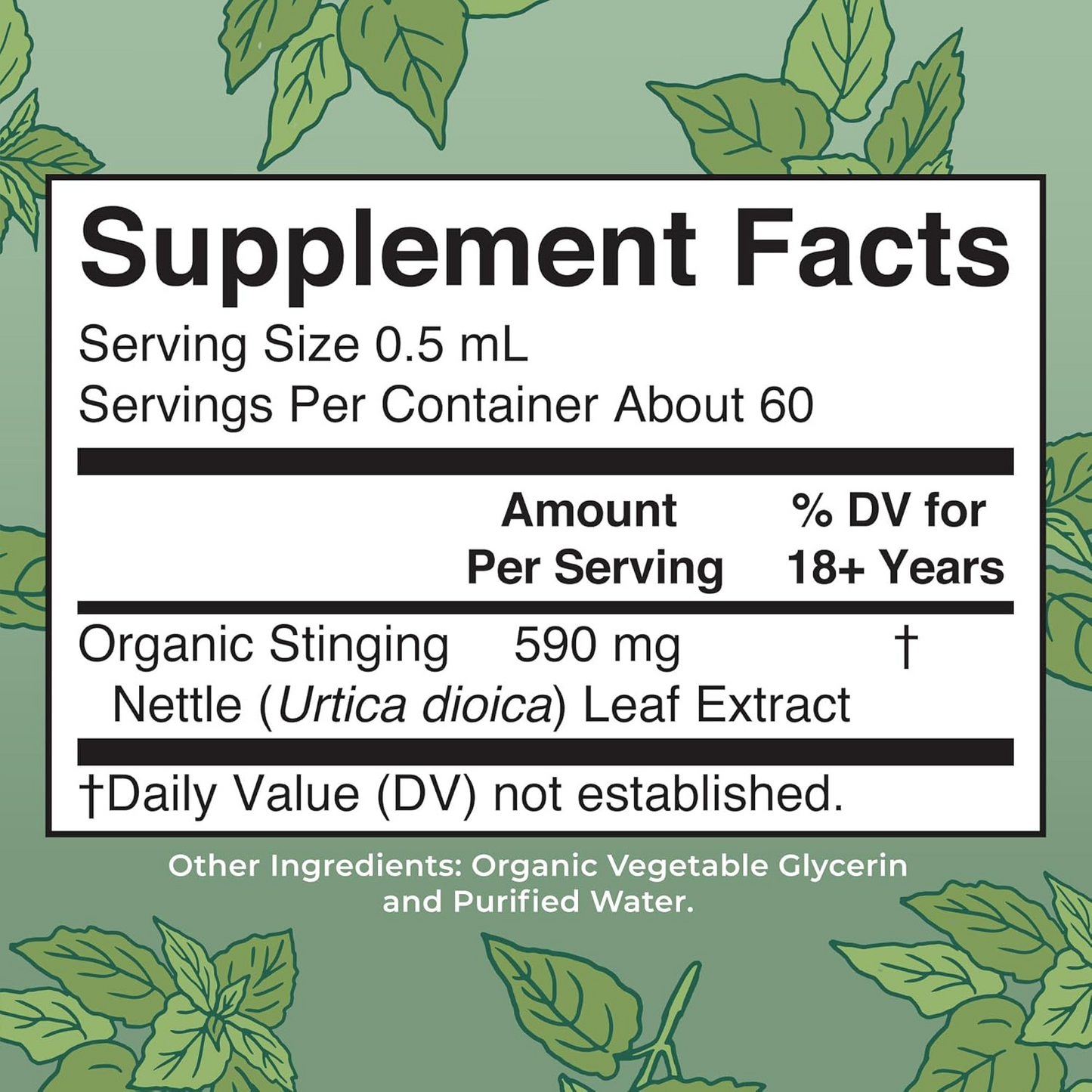Nettle Leaf Tincture Liquid Extract - (PCOS, Liver + More)