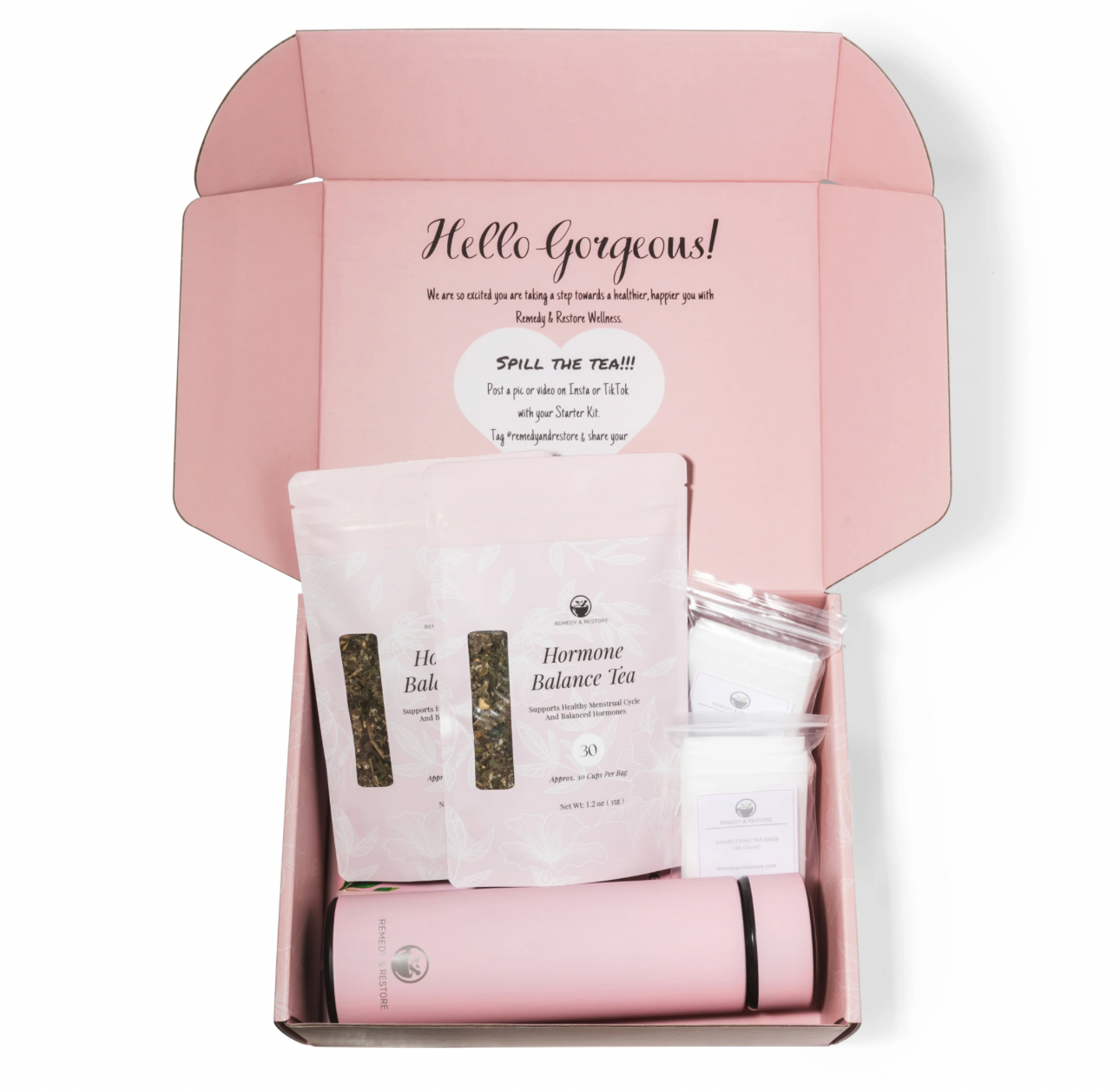 Hormone Balance Herbal Tea (Starter Kit) - 4 in 1 - (PCOS, Hormones, Fibroids & Reproductive Health)