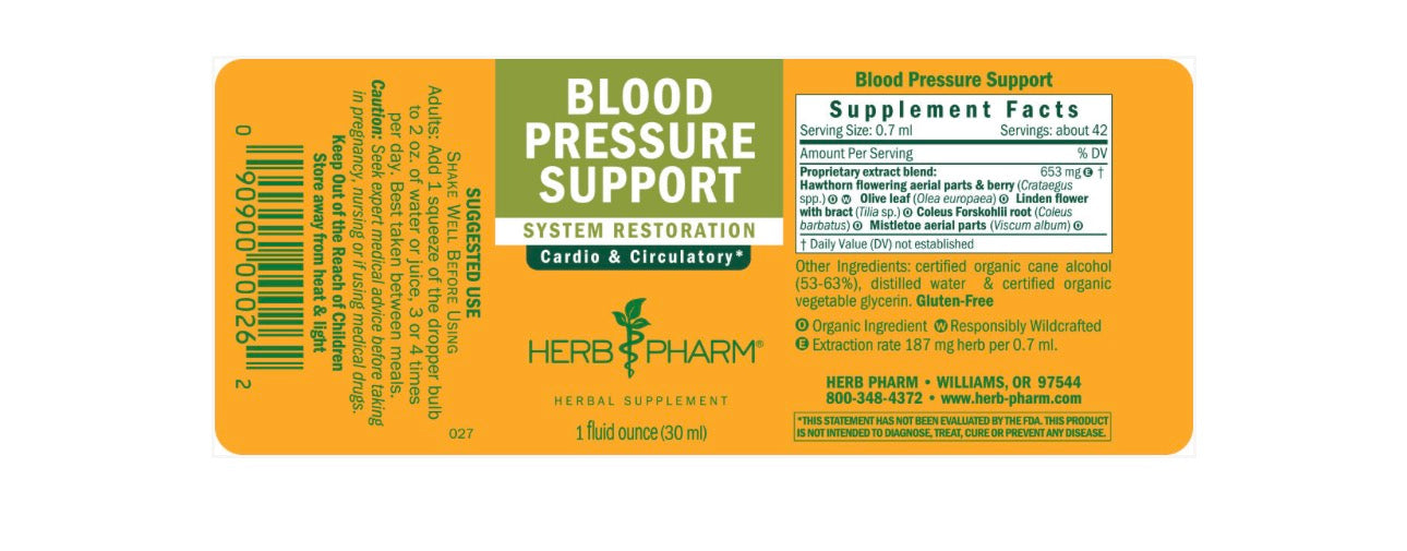Blood Pressure Support Tincture (Cardiovascular & Circulatory System)