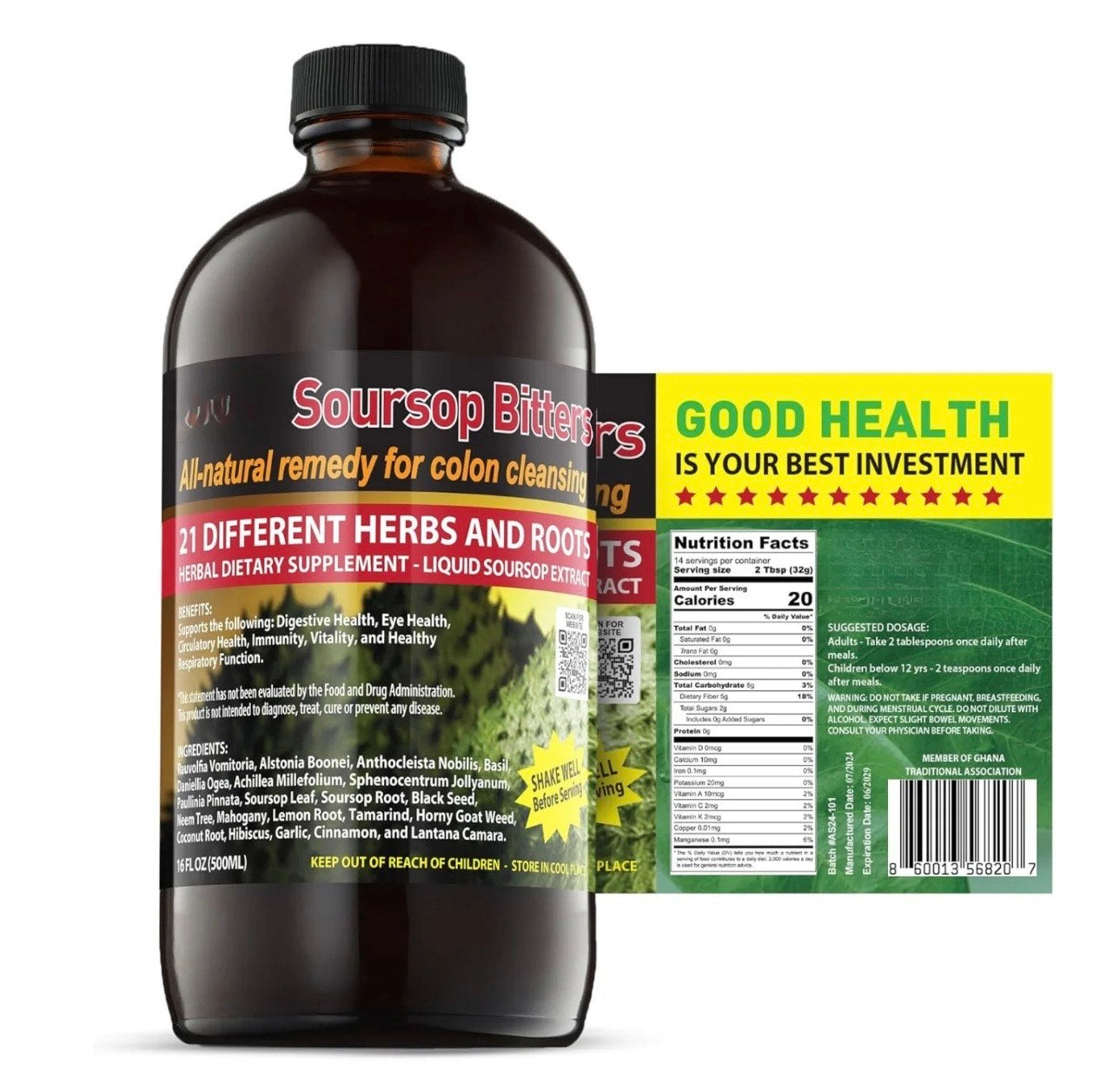 Soursop Bitters - 21 Herb Colon Cleanse