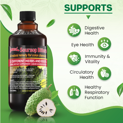 Soursop Detox Bitters - 21 Herb Colon Cleanse