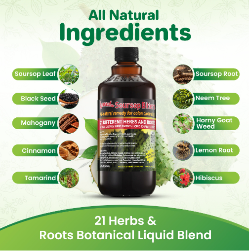 Soursop Detox Bitters - 21 Herb Colon Cleanse