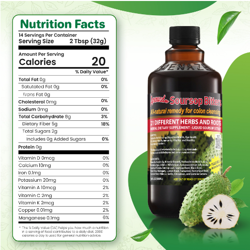 Soursop Detox Bitters - 21 Herb Colon Cleanse