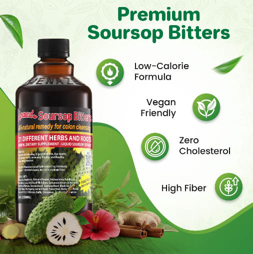 Soursop Detox Bitters - 21 Herb Colon Cleanse